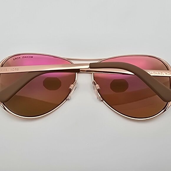 Michael Kors MK5004 Chelsea Gold Taupe Frame Rose Gold Lens Aviator Sunglasses - Picture 10 of 13